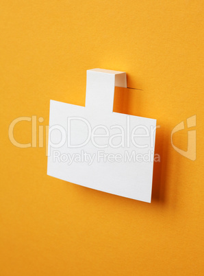 white paper sticker