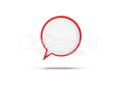 3d speech bubble, isolated 3d rendering
