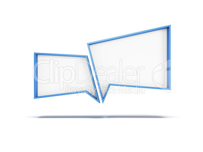 3d speech bubbles, isolated 3d rendering