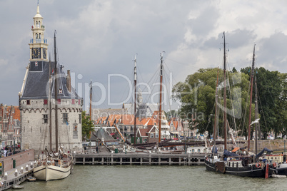 Hauptturm,Hoofdtoren,Hafen von Hoorn, Niederlande