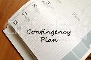 Contingency plan write on notebook