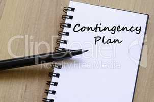 Contingency plan write on notebook