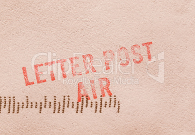 Letter post air vintage