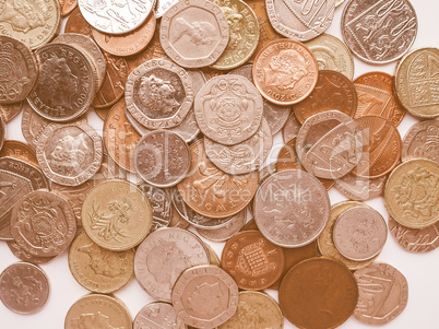 Pound coins vintage