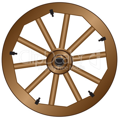 Wooden wheel for an old wagon