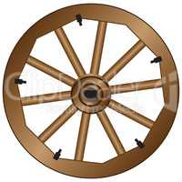 Wooden wheel for an old wagon