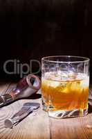 Tobacco pipe and whiskey