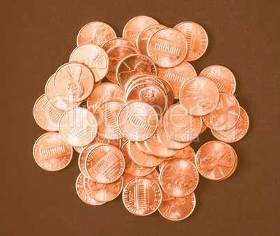 Dollar coins 1 cent wheat penny vintage