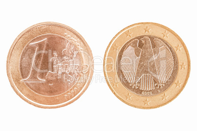One Euro coin vintage