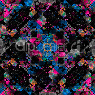Ornate Collage Seamless Pattern Background