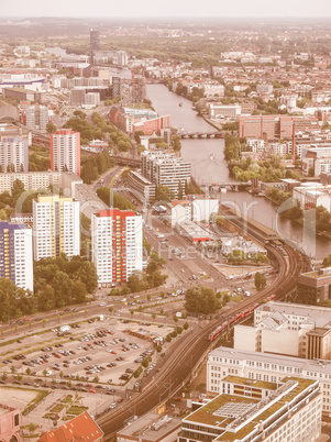 Berlin aerial view vintage