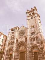 St Lawrence cathedral in Genoa vintage