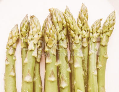 Retro looking Asparagus vegetable