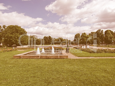 Gardens in Stuttgart, Germany vintage