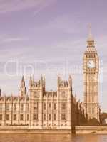 Houses of Parliament vintage