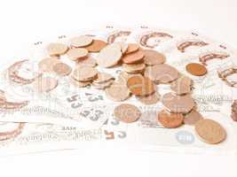Pound note and coin vintage