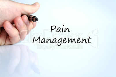 Pain management text concept