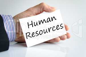 Human resources text concept