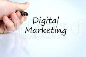 Digital marketing text concept