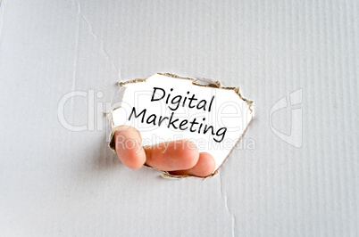 Digital marketing text concept