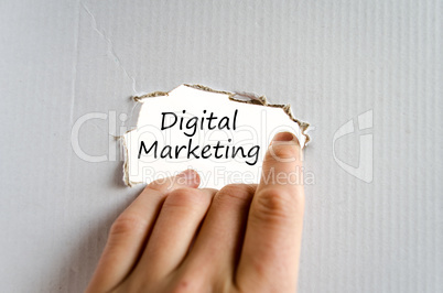 Digital marketing text concept