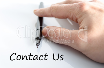 Contact us text concept