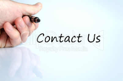 Contact us text concept