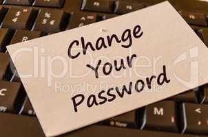 Change your password text note