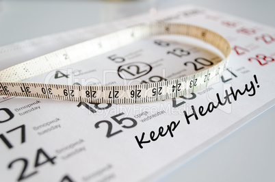 Keep Healthy text concept