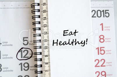 Eat Healthy text concept