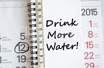 Drink more water text concept