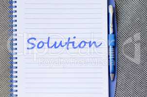 Solution write on notebook
