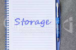 Storage write on notebook