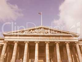British Museum in London vintage