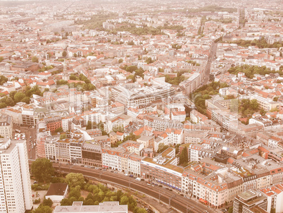 Berlin aerial view vintage