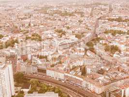 Berlin aerial view vintage
