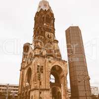Bombed church, Berlin vintage