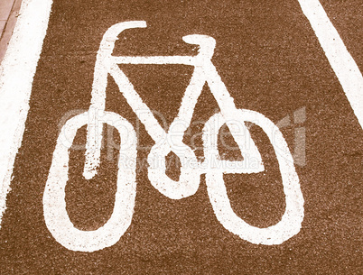 Bike lane sign vintage