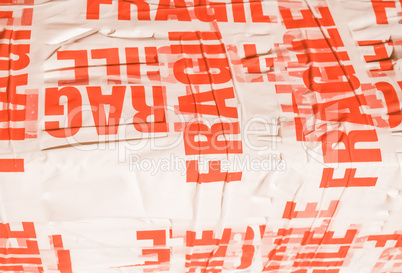 Fragile packet parcel vintage