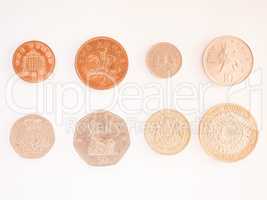 Pound coin series vintage