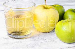 apple and glass of juice