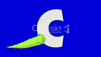 Letter C and Caterpillar (foreground)