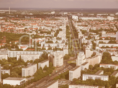 Berlin aerial view vintage