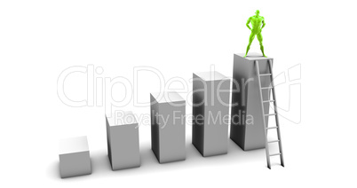 Man Climbing Up Ladder