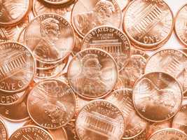 Dollar coins background vintage