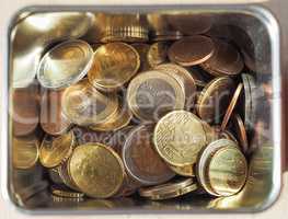 Many Euro coins