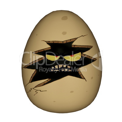 Easter yellow egg - 3D render