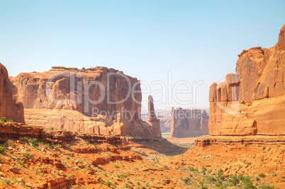 Park Avenue overview at the Arches National park