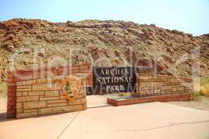 Entrance to the Arches National Park