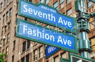 Seventh avenue sign